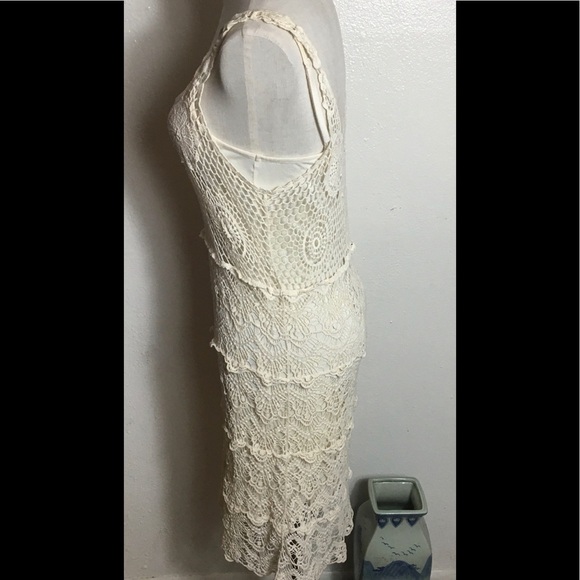 Cream Crochet Dress with Underslip - Picture 3 of 6